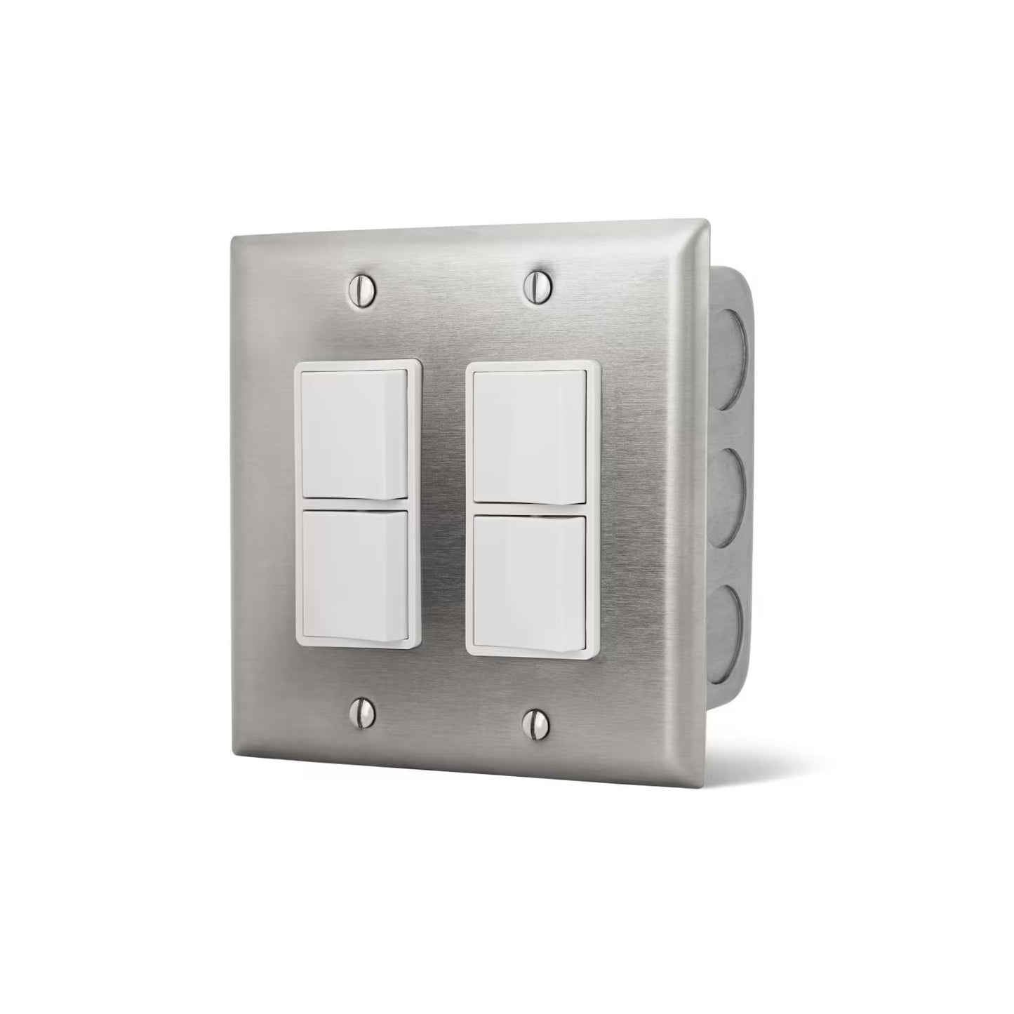 Infratech Dual Duplex Flush Mount w/ SS Wall Plate and Gang Box