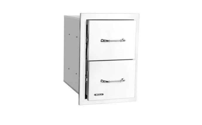 Bull Outdoor Products Stainless Steel Double Drawer with Reveal