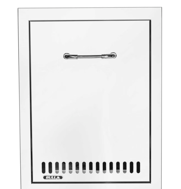 Bull Outdoor Products 16in Roll-Out Stainless Steel Trash/Propane Drawer
