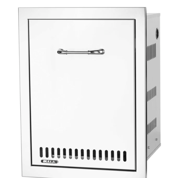 Bull Outdoor Products 16in Roll-Out Stainless Steel Trash/Propane Drawer