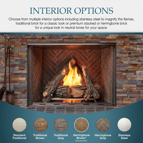 Heatilator Courtyard 42" Vent Free Gas Fireplace Insert w/Logs and Grate