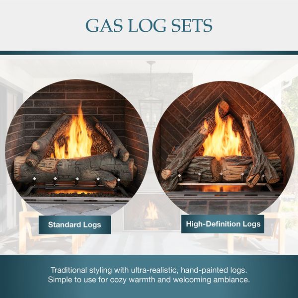 Heatilator Courtyard 42" Vent Free Gas Fireplace Insert w/Logs and Grate