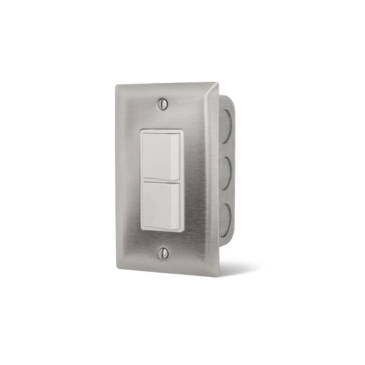 Infratech Single Duplex Flush Mount w/ SS Wall Plate and Gang Box