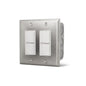 Infratech Dual Duplex Flush Mount w/ SS Wall Plate and Gang Box