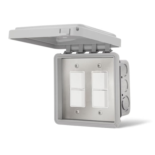 Infratech Dual Duplex Flush Mount w/ Weatherproof Cover
