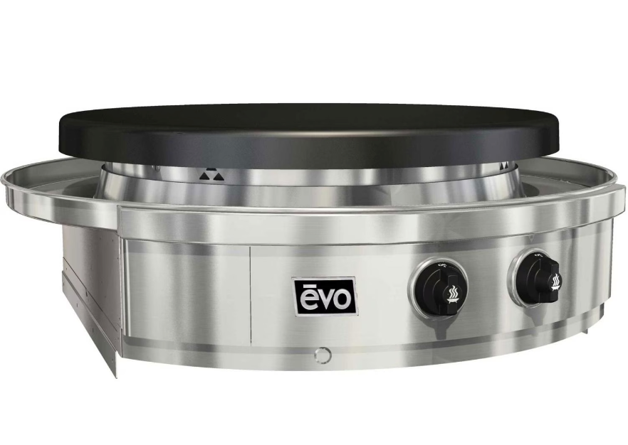 EVO Affinity 30G Built-In Flattop Natural Gas Grill w/ Non-Stick Ceramic Clad Coating-NG