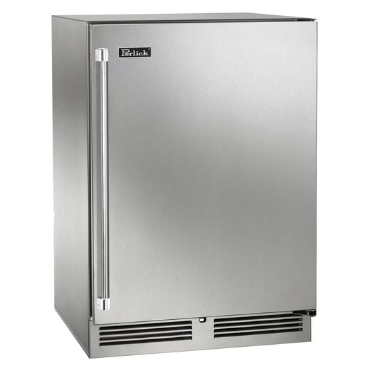 Perlick 24 inch Signature Series Outdoor Refrigerator, Stainless Steel Door