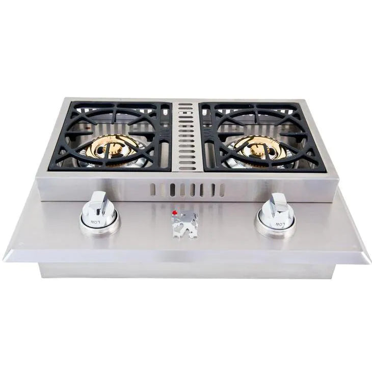 Lion Stainless Steel Drop In Natural Gas Double Side Burner