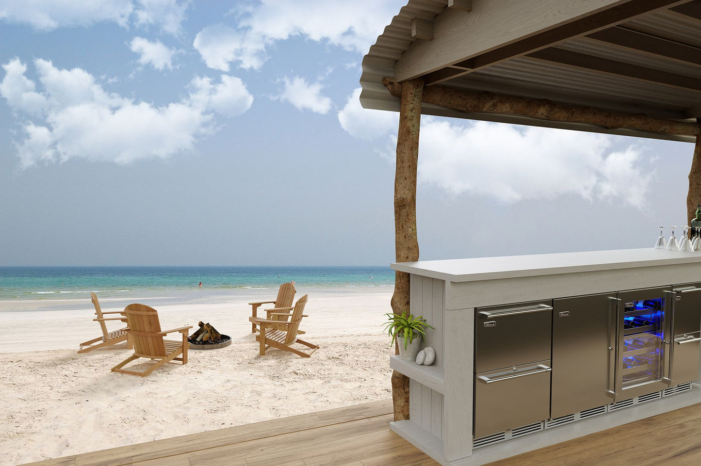 Perlick 24 inch Signature Series Outdoor Dual Zone Refrigerator/Freezer Drawers