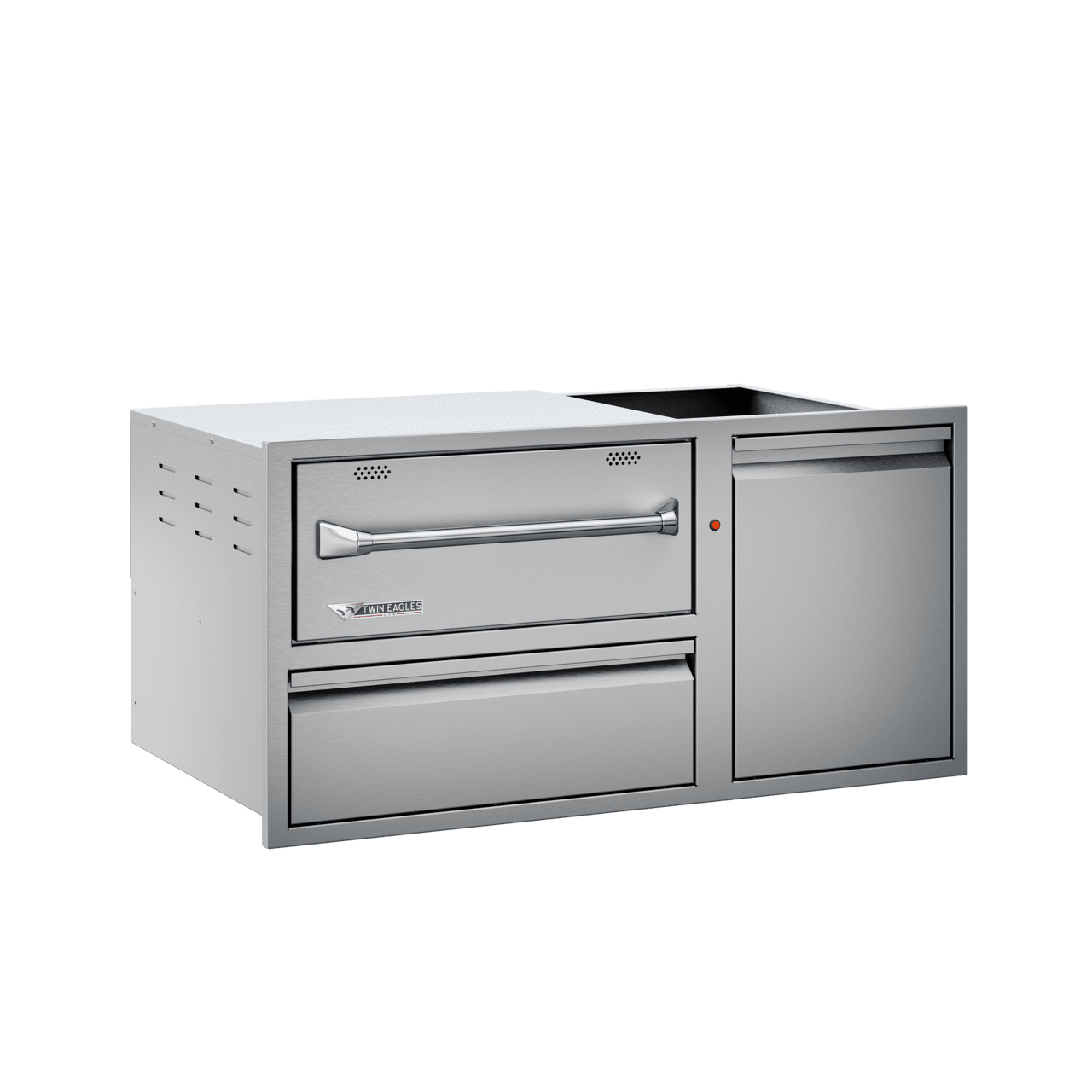 Twin Eagles 42 Inch Warming Drawer and Storage Combo Unit
