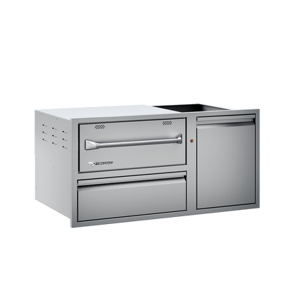 Twin Eagles 42 Inch Warming Drawer and Storage Combo Unit