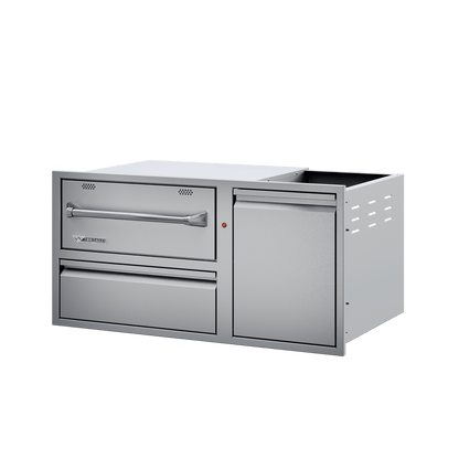 Twin Eagles 42 Inch Warming Drawer and Storage Combo Unit